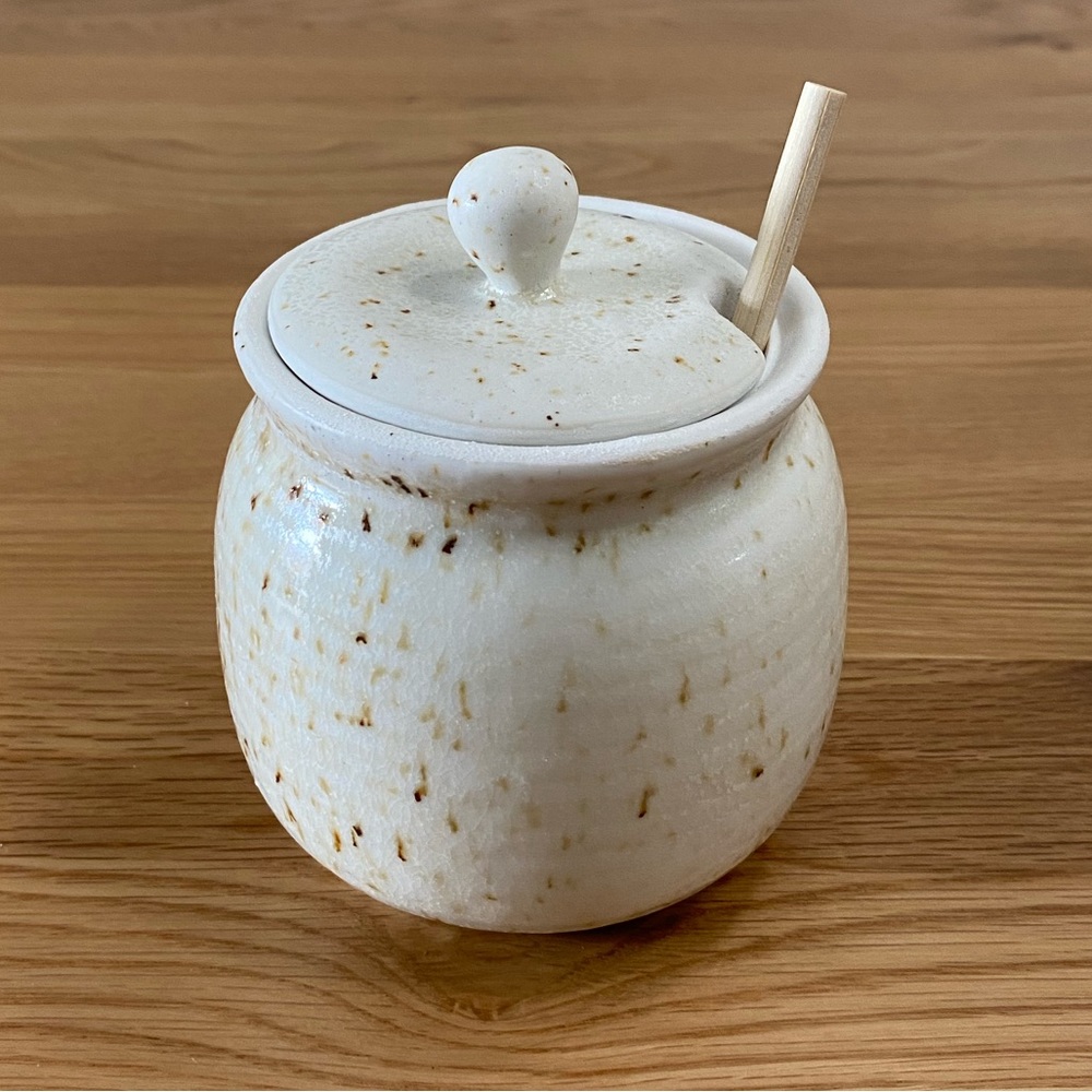 Stoneware Honey Jar